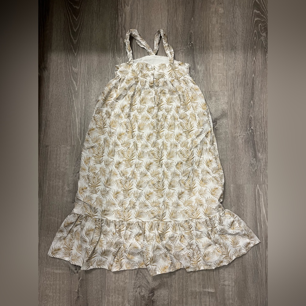 Girl's Rachel Zoe Janie and Jack White and Gold Long Dress- Size 6- Pre-owned - Picture 3 of 3